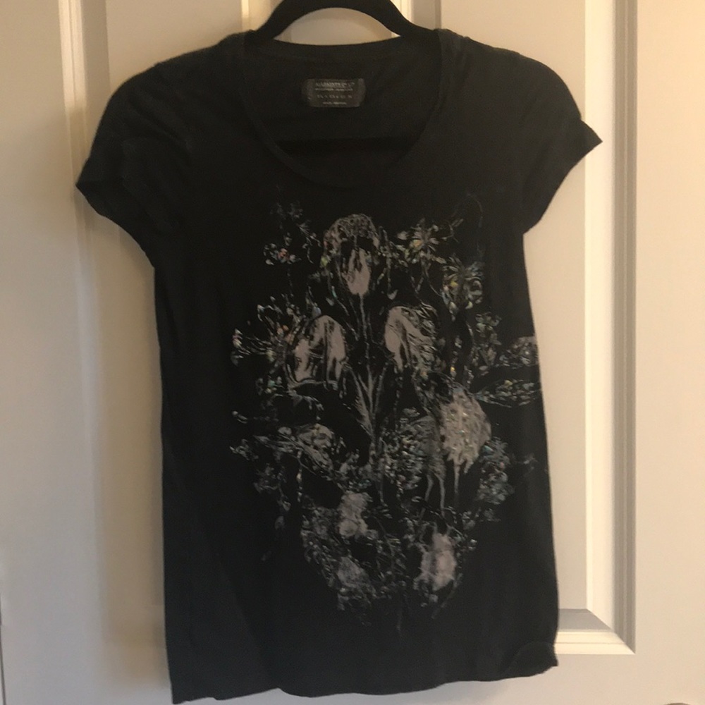 Allsaints iridescent tee. Size 4.